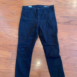 Gap High Rise True Skinny Black Jeans Sz 31